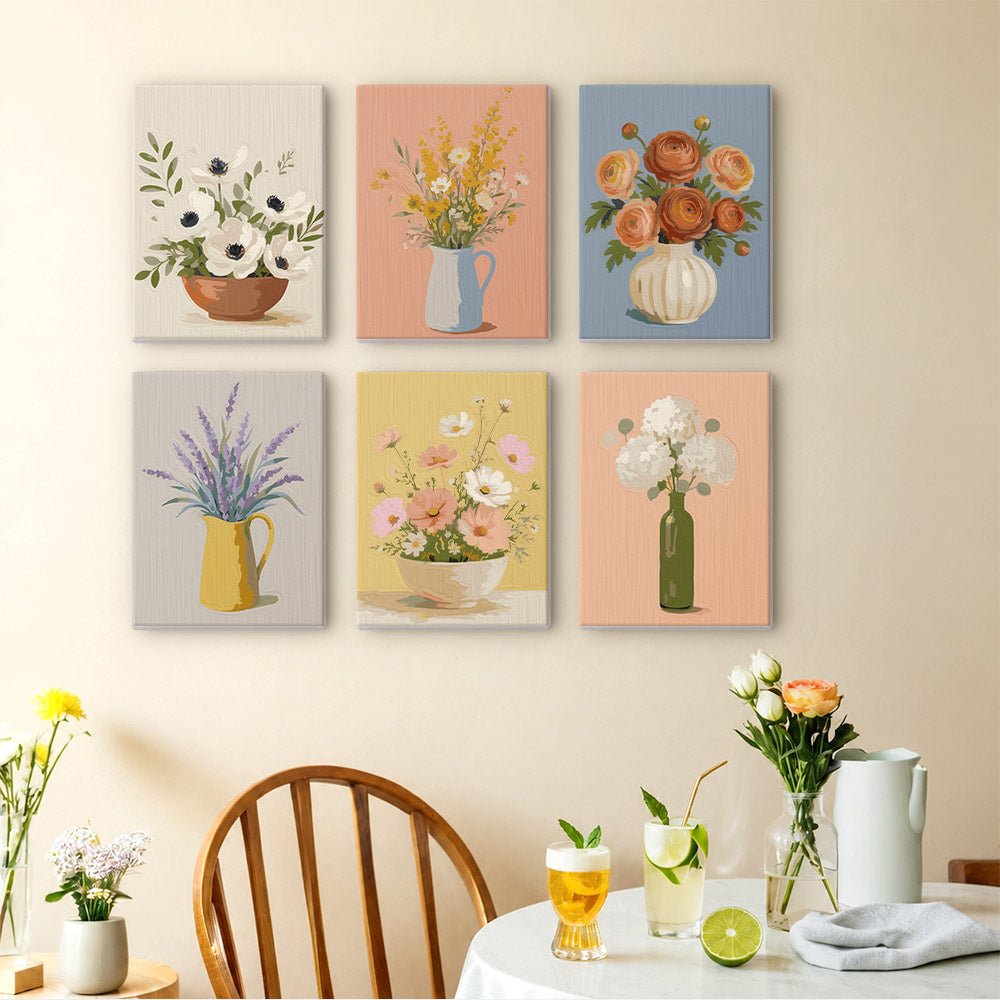 Rustic Flower Jars mini painting set