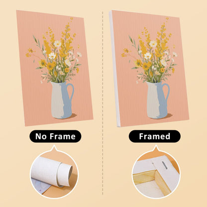 No frame vs. framed canvas