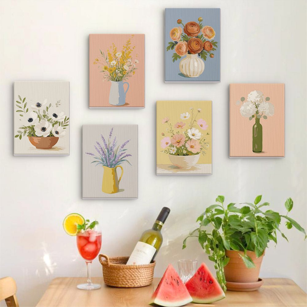 Rustic Flower Jars mini painting set