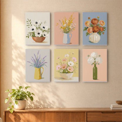 Rustic Flower Jars mini painting set