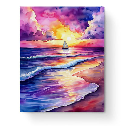 Sailing Serenity - Sea Landscape - Judy Paint
