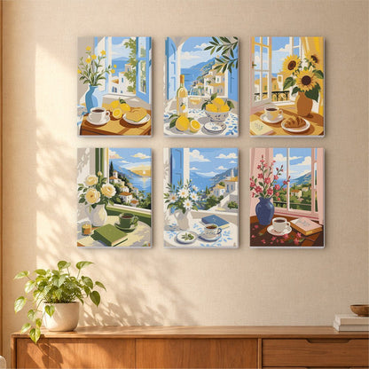 Seaside Cafe Views mini painting set