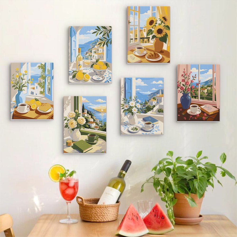Seaside Cafe Views mini painting set