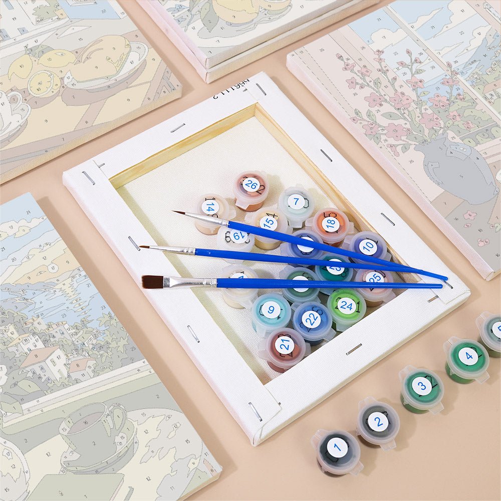 Seaside Cafe Views mini painting set