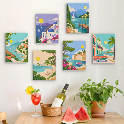 Seaside Towns mini painting set