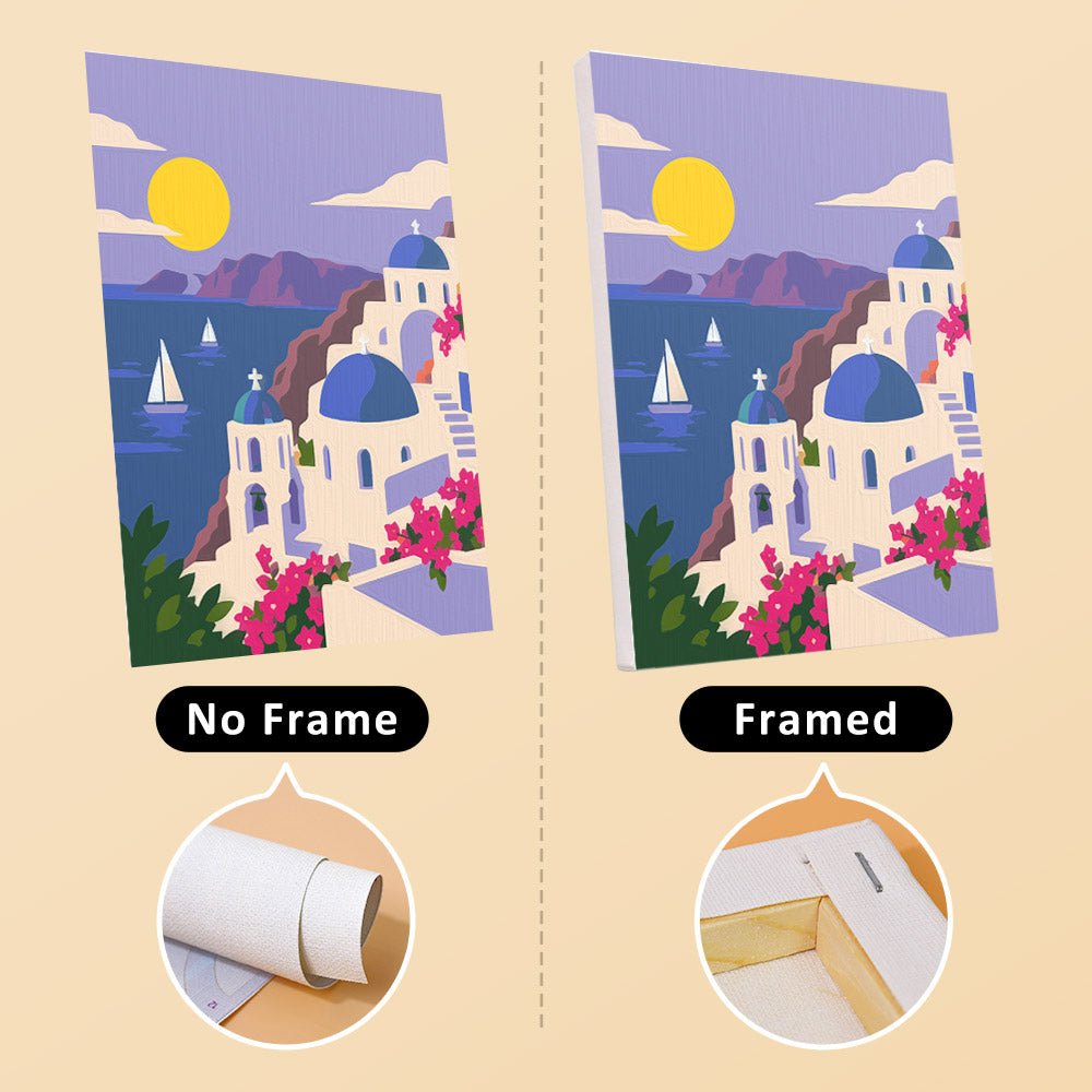 No frame vs. framed canvas