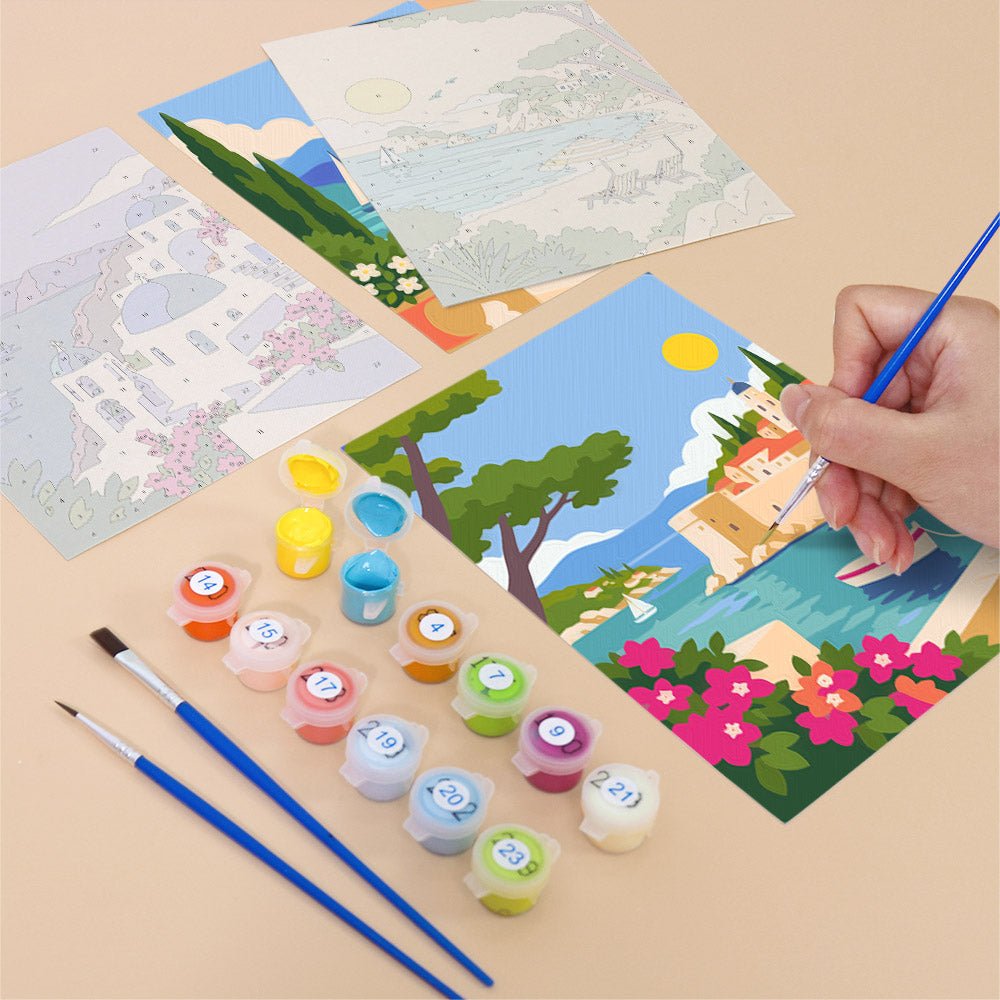 Seaside Towns mini painting set