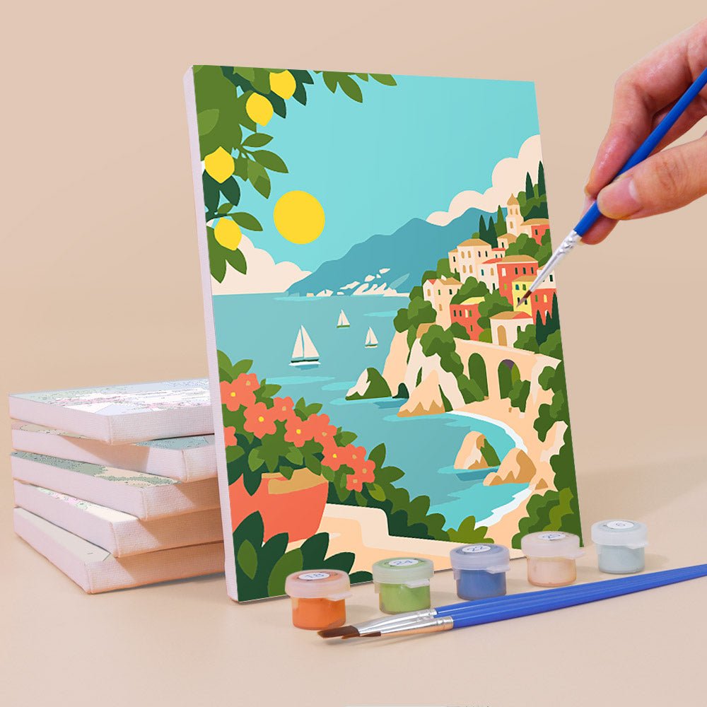 Seaside Towns mini painting set