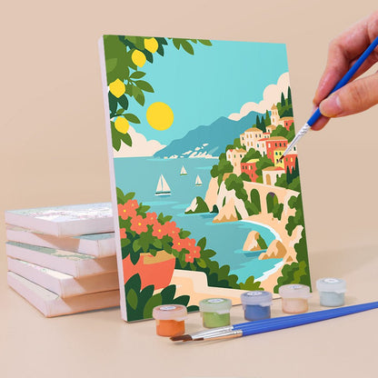Seaside Towns mini painting set