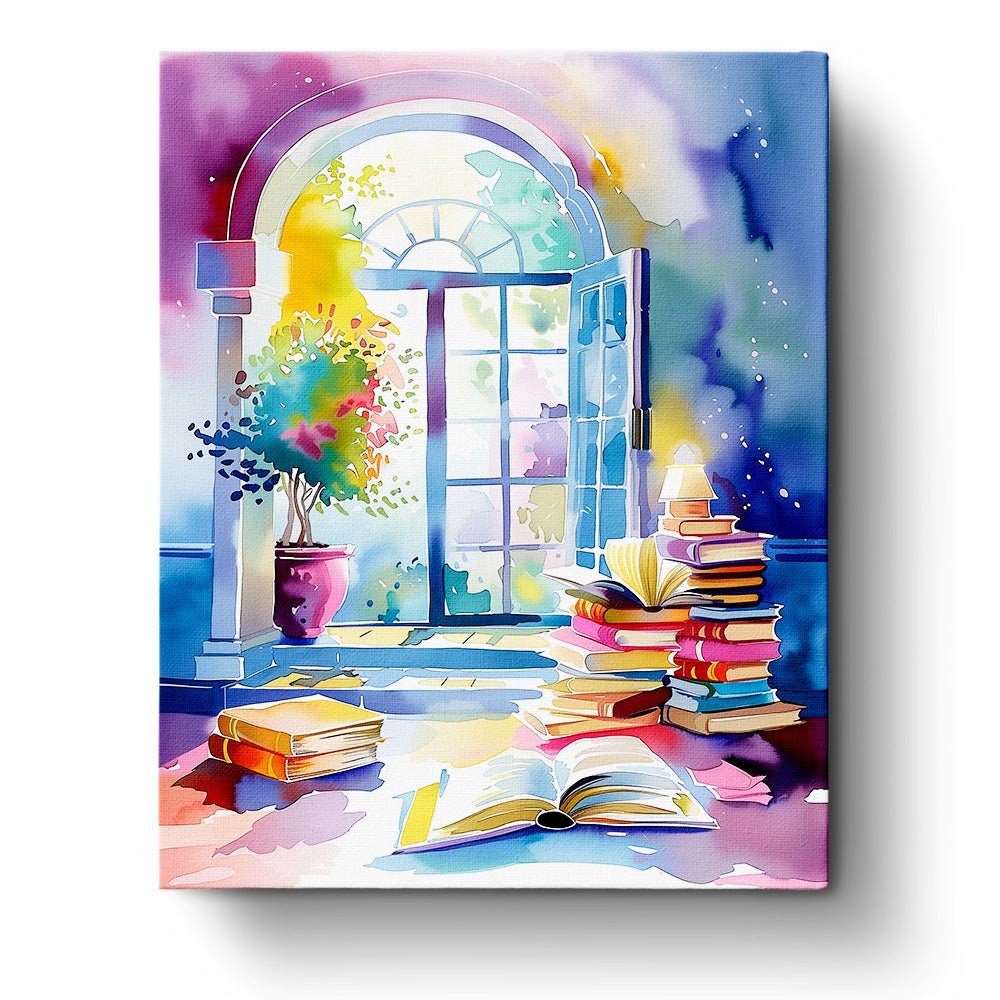 Serene Library Escape - Bohemian Vibes - Judy Paint