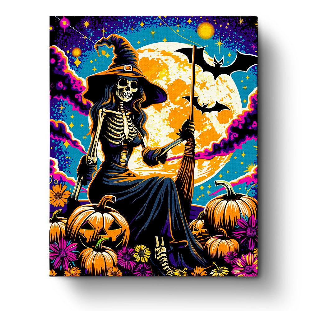 Skeletal Witch Enchantment - Halloween - Judy Paint