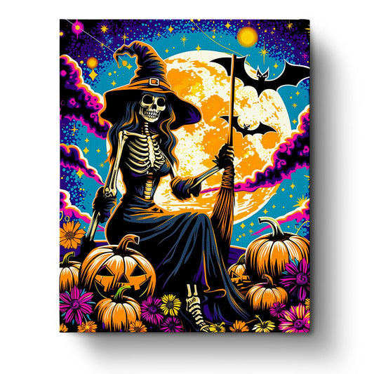 Skeletal Witch Enchantment - Halloween - Judy Paint