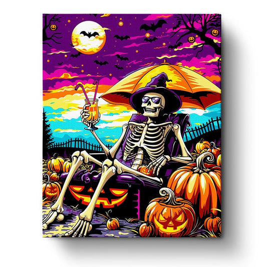 Skeleton Lounge Vibes - Halloween - Judy Paint