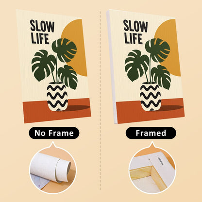 No frame vs. framed canvas