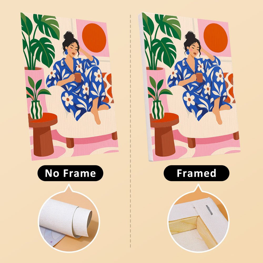 No frame vs. framed canvas