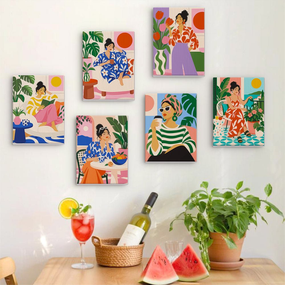 Slow Morning Ladies mini painting set