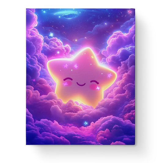 Smiling Star in Cosmic Clouds - Galaxies - Judy Paint