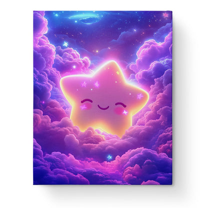 Smiling Star in Cosmic Clouds - Galaxies - Judy Paint