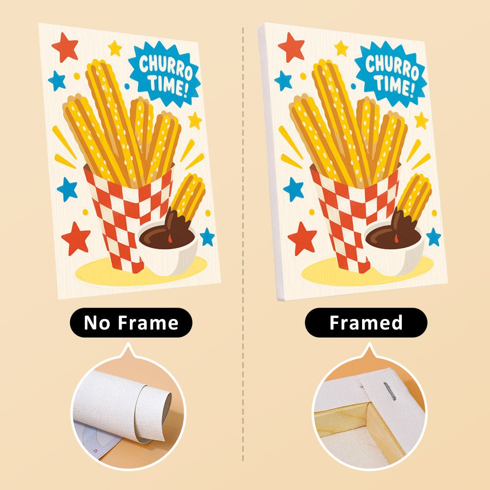 No frame vs. framed canvas