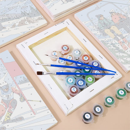 Snowy Slopes mini painting set