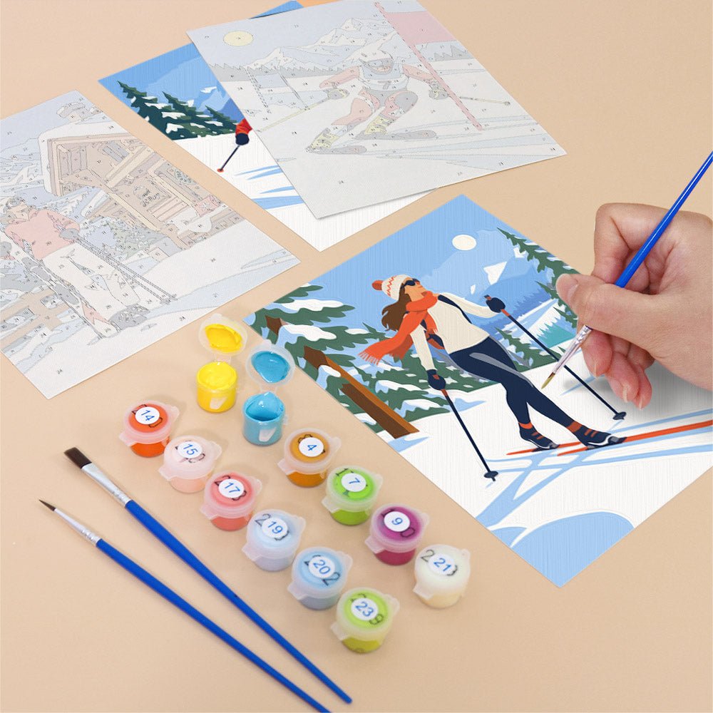 Snowy Slopes mini painting set