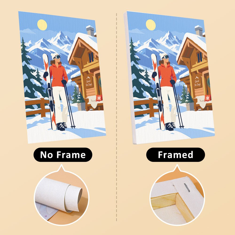 No frame vs. framed canvas