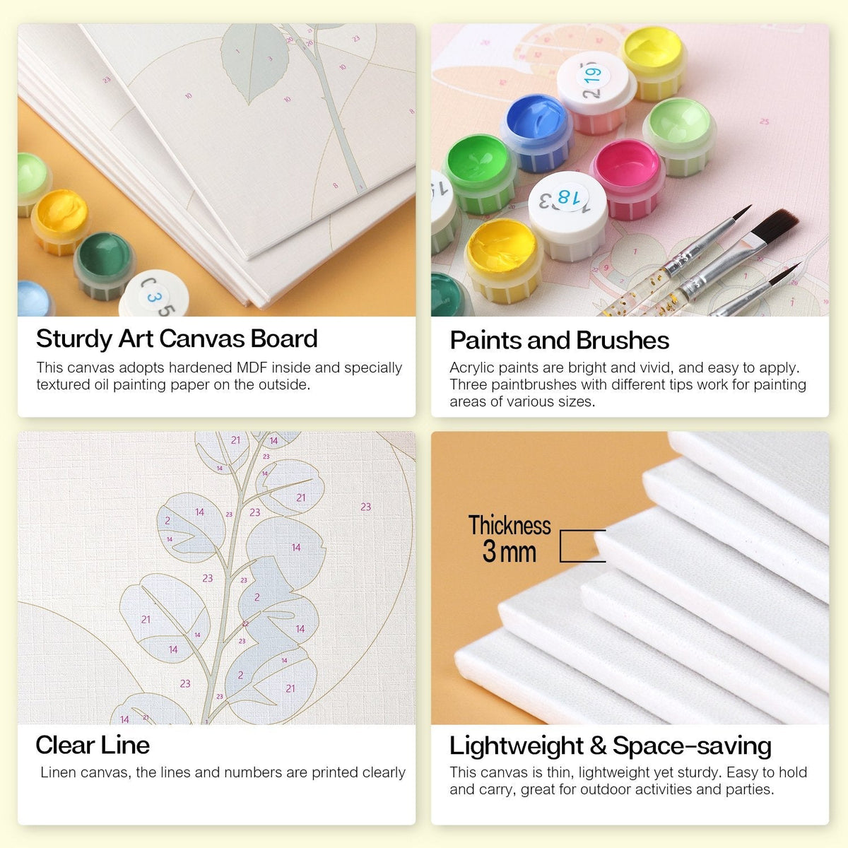 Soft Botanicals – Set of 6 Mini Paintings - Judy Paint
