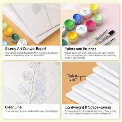 Soft Botanicals – Set of 6 Mini Paintings - Judy Paint