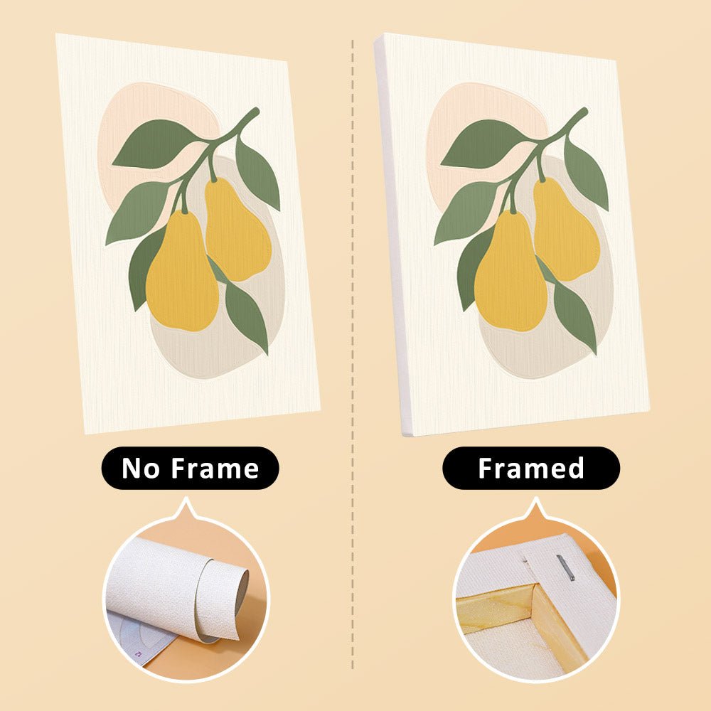 No frame vs. framed canvas