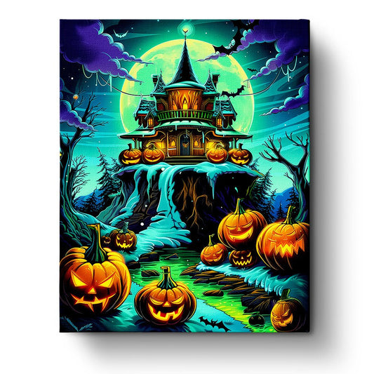 Spooky Haunted House - Halloween - Judy Paint