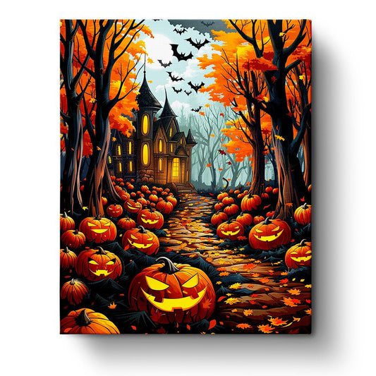 Spooky Pumpkin Path - Halloween - Judy Paint