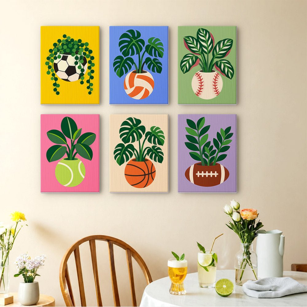 Sporty Plant Pots mini painting set