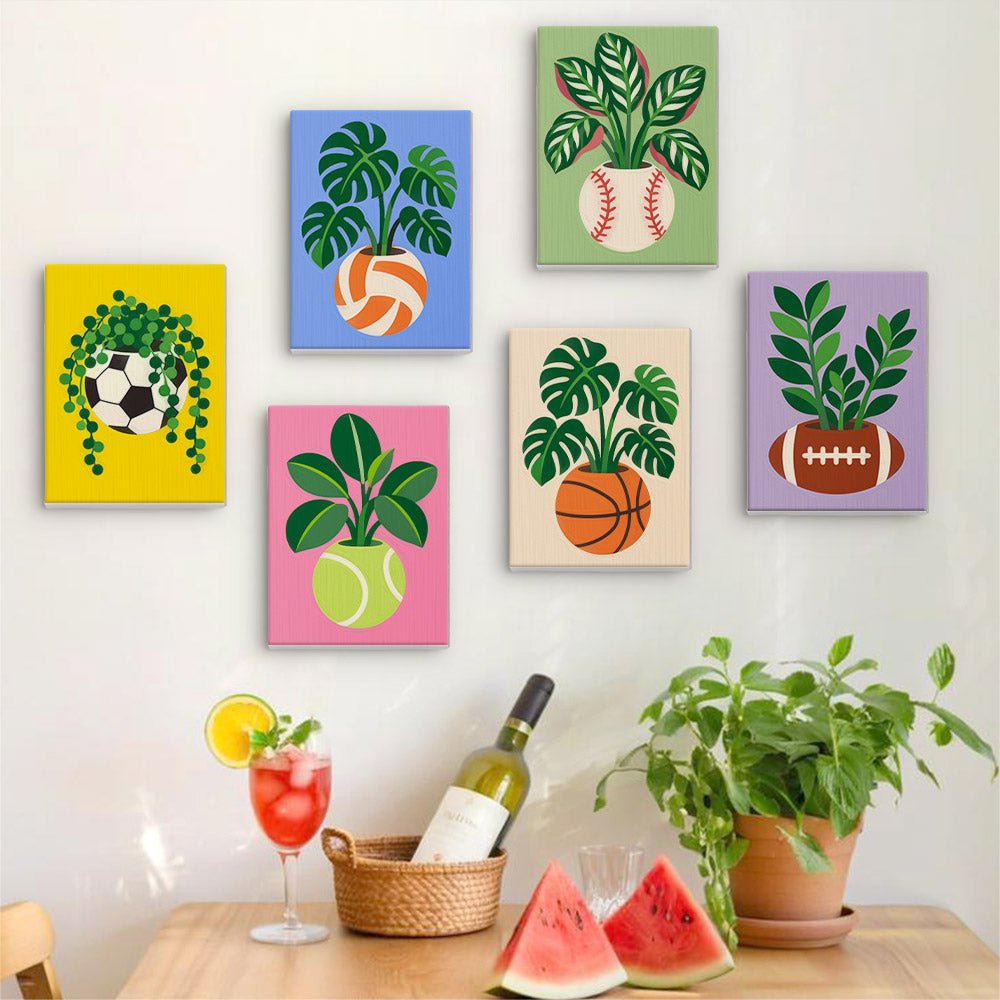 Sporty Plant Pots mini painting set