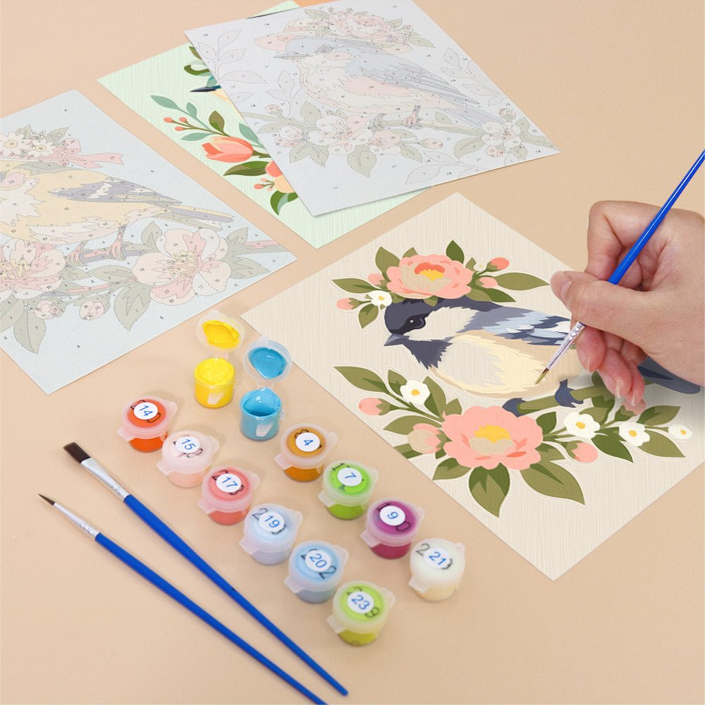 Spring Songbirds mini painting set