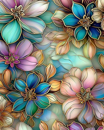 Stained Glass Floral Bliss - Bohemian Vibes - Judy Paint