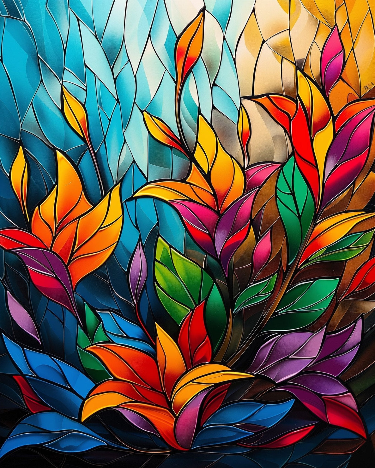 Stained Glass Serenity - Meditation - Judy Paint