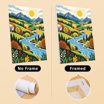 No frame vs. framed canvas