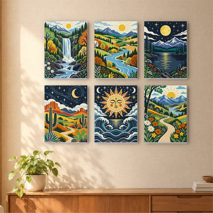 Starry Valleys mini painting set