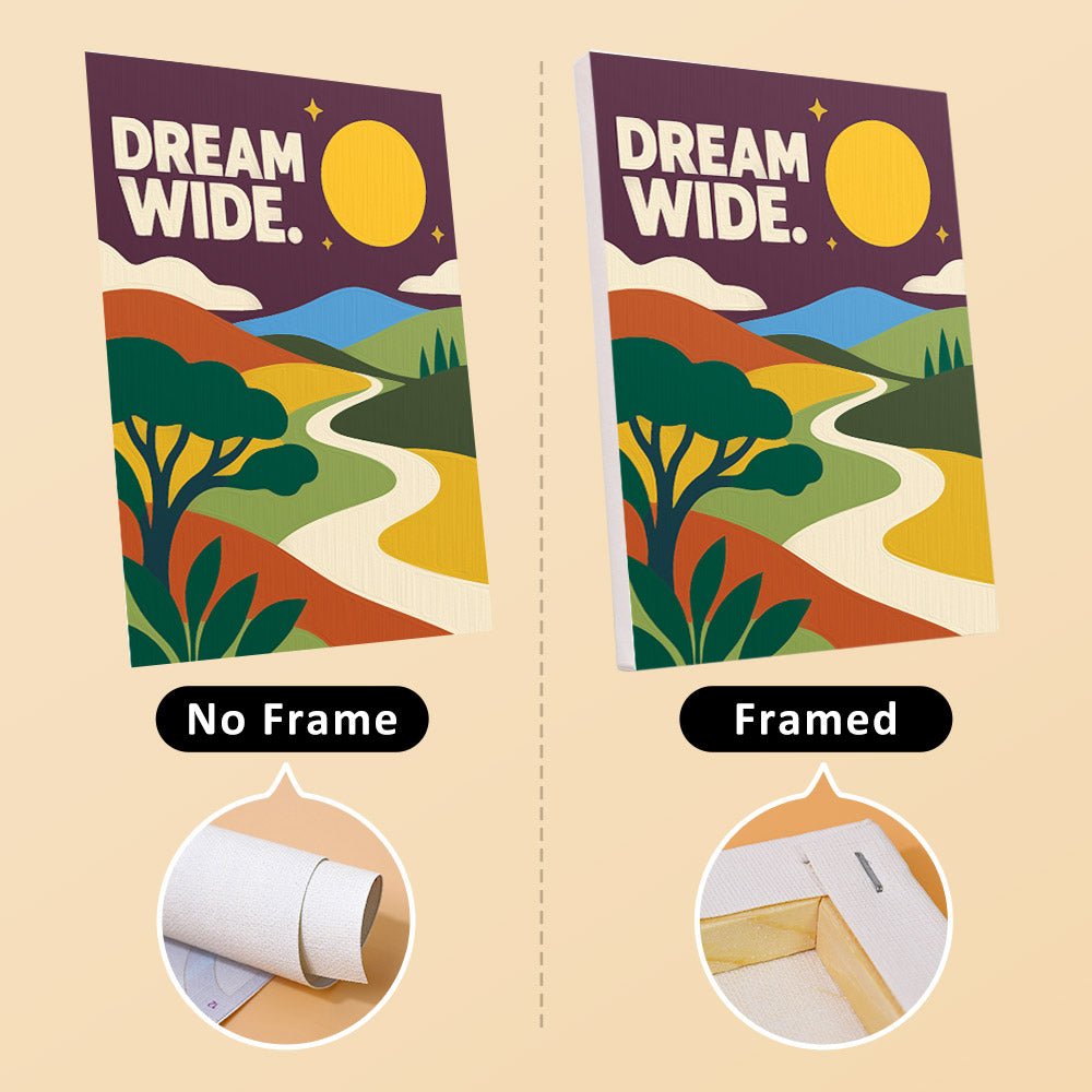 No frame vs. framed canvas