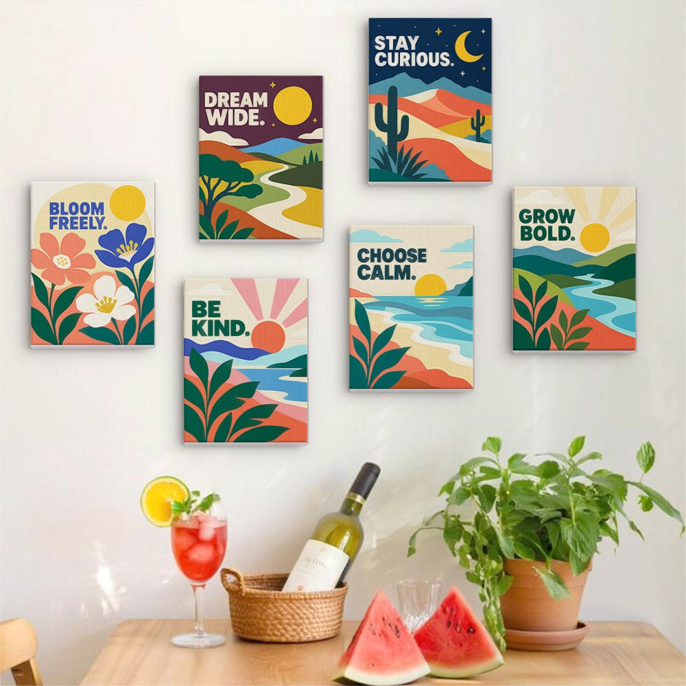 Stay Curious Quotes mini painting set
