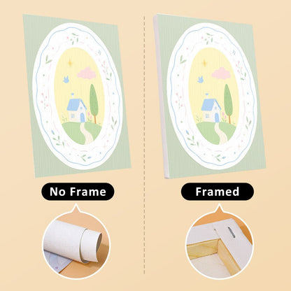No frame vs. framed canvas