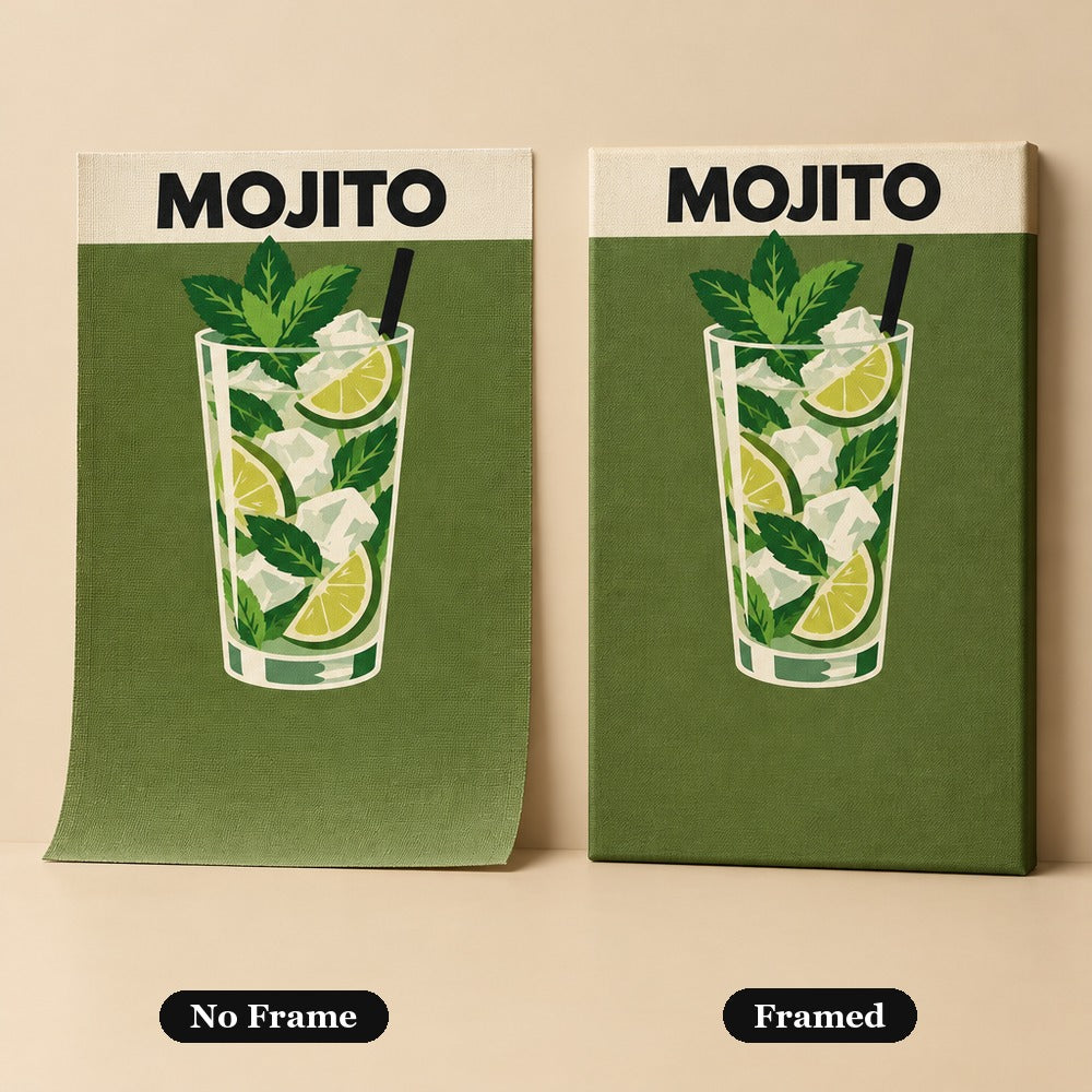 No frame vs. framed canvas