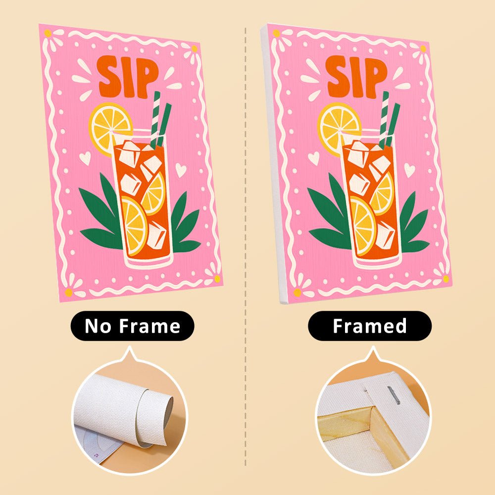 No frame vs. framed canvas