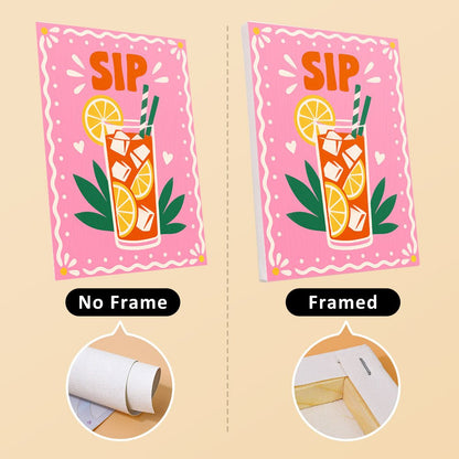 No frame vs. framed canvas