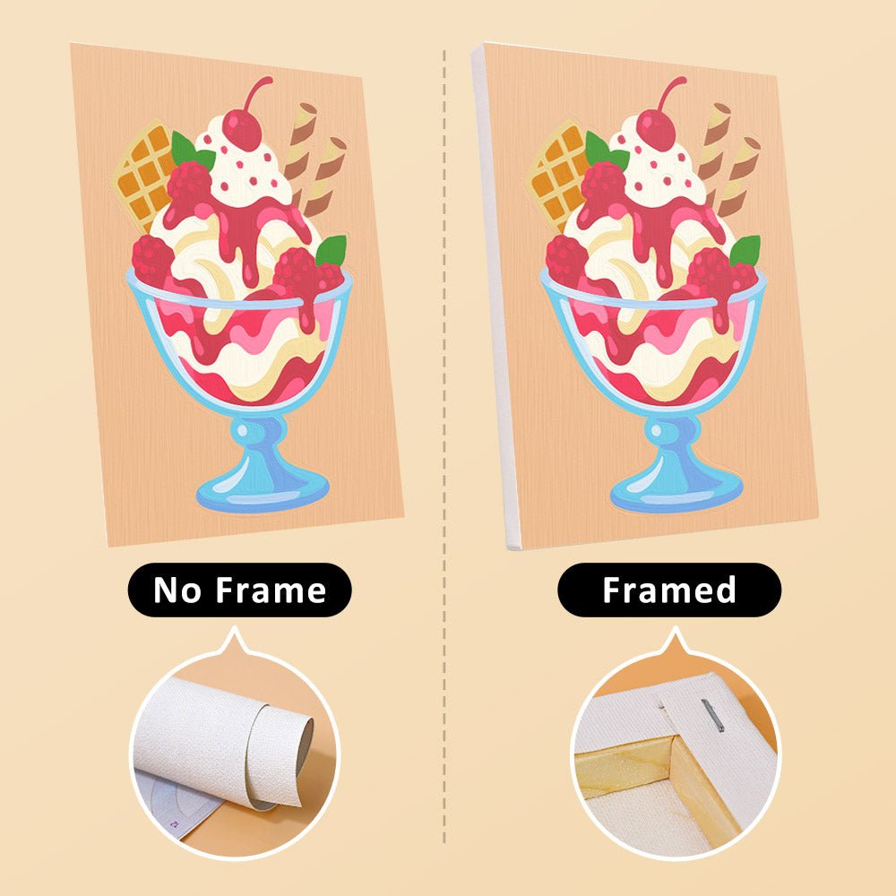 No frame vs. framed canvas