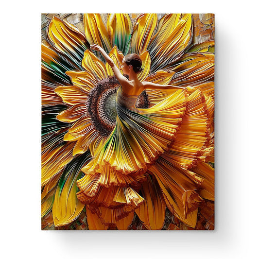 Sunflower Elegance - Floral Women - Judy Paint