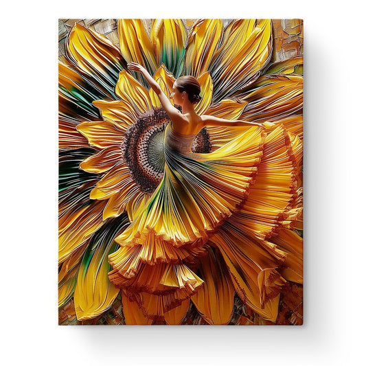 Sunflower Elegance - Floral Women - Judy Paint