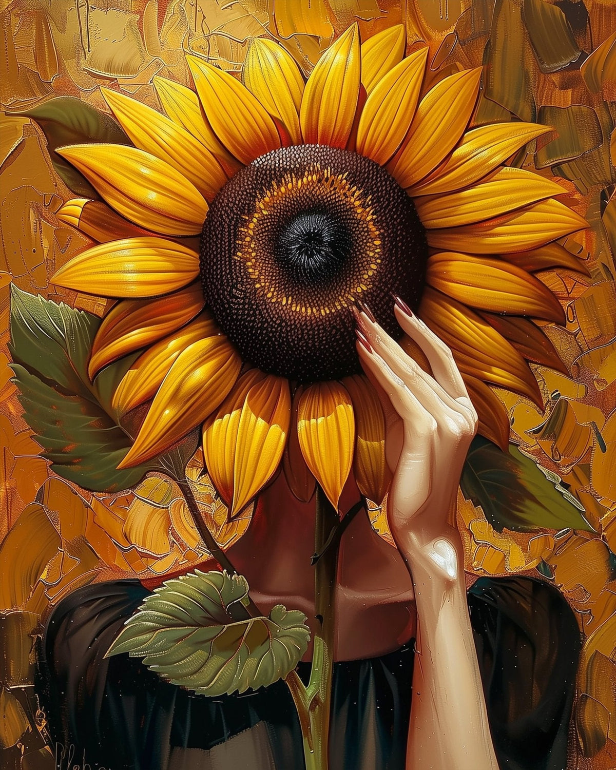 Sunflower Serenity - Floral Women - Judy Paint