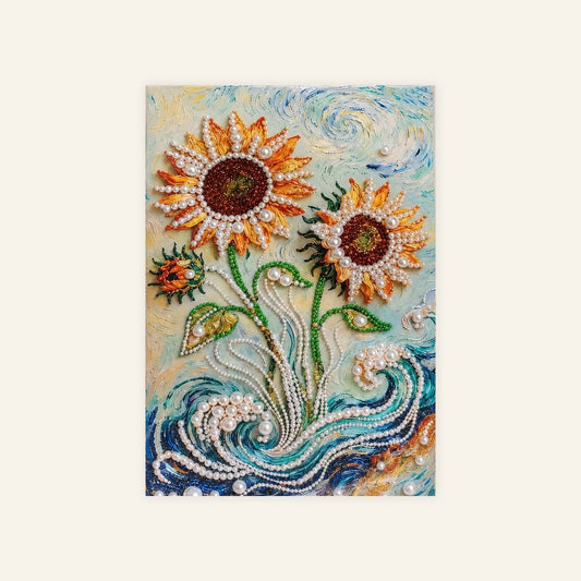 Sunlit Blooms of the Sea – Pearl Painting - Judy Paint