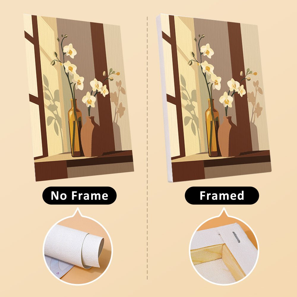 No frame vs. framed canvas